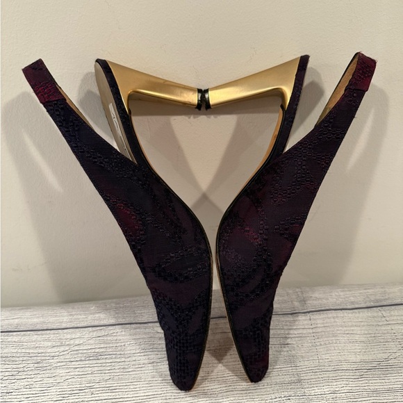 Via Spiga Slingback Heels deep plum/purple size 8.5 - Picture 9 of 13